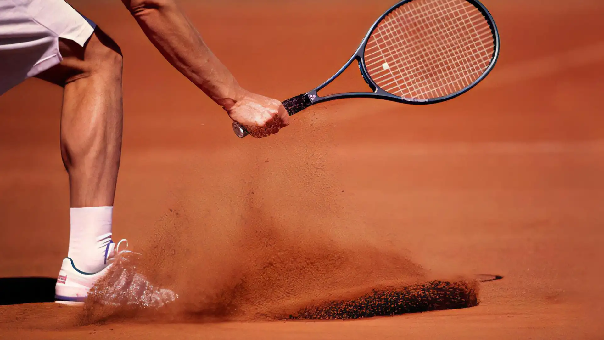 Tênis na quadra de terra batida